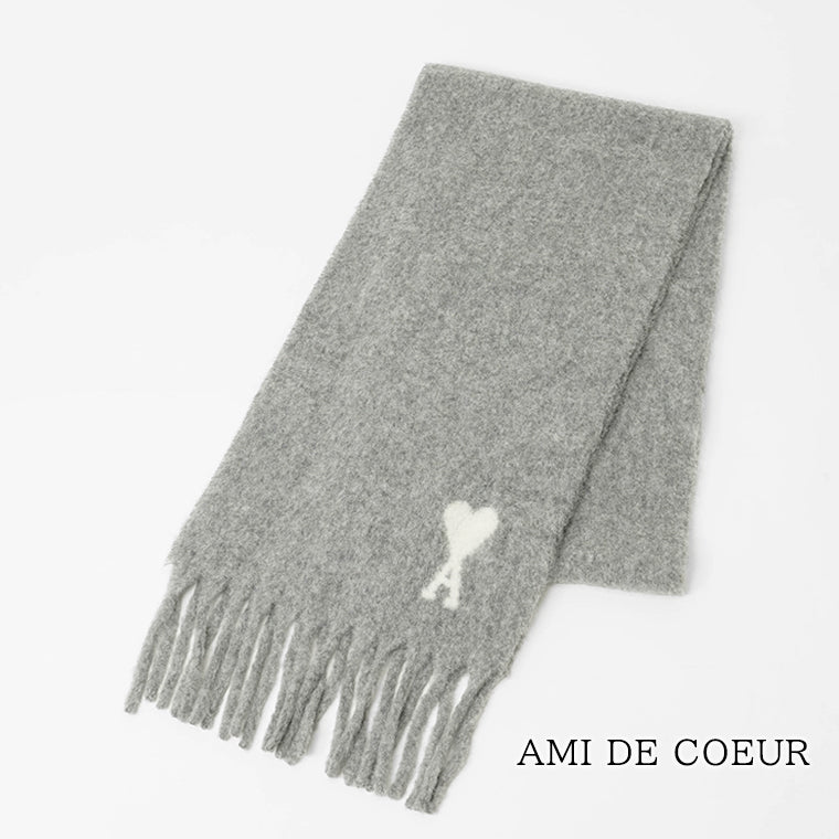 AMI メンズ レディース マフラー AMI DE COEUR USF673 AW0004 GRIS グレー 050