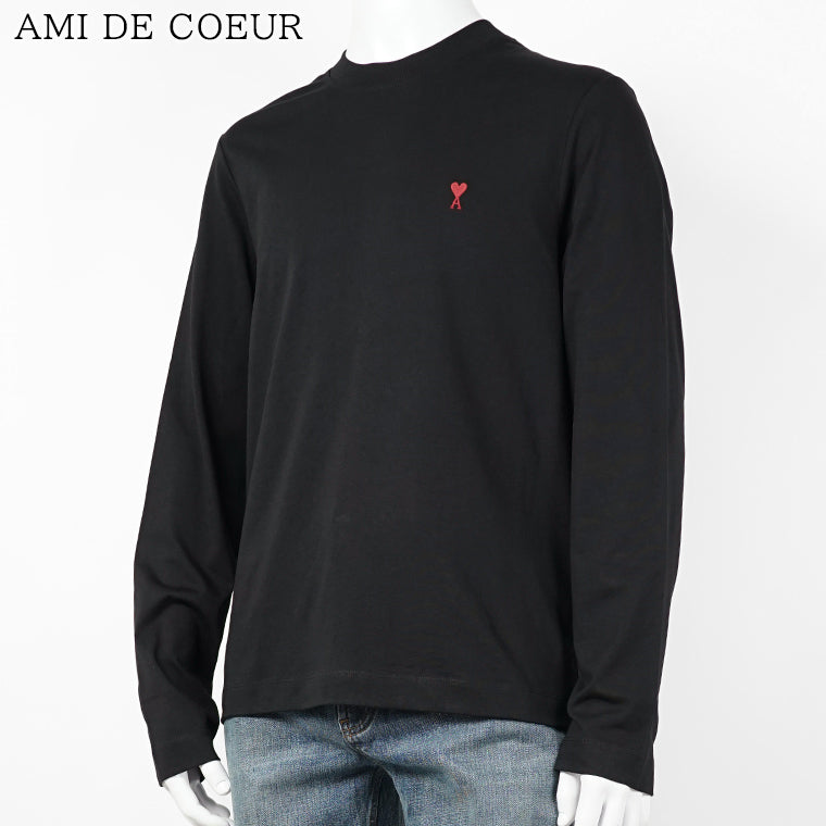 AMI メンズ 長袖Tシャツ BFUTS235 724 NOIR ブラック 001