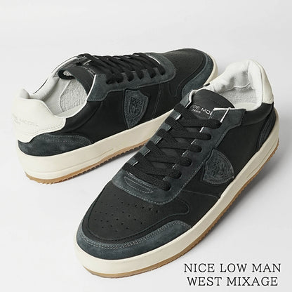 PHILIPPE MODEL メンズ スニーカー NICE LOW MAN WEST MIXAGE VNLU WX05 ブラック NOIR