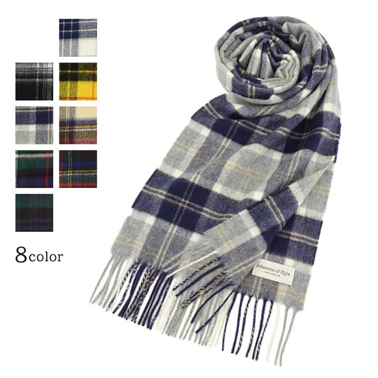 Johnstons メンズ レディース カシミア100％ マフラー WA000016 8カラー