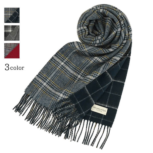 Johnstons メンズ レディース カシミア100％ Wフェイス マフラー WA000020 3カラー