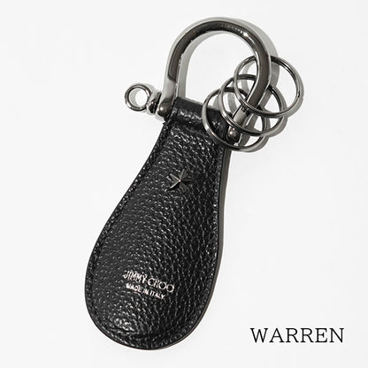 JIMMY CHOO メンズ レディース キーホルダー WARREN GRC ブラック BLACK