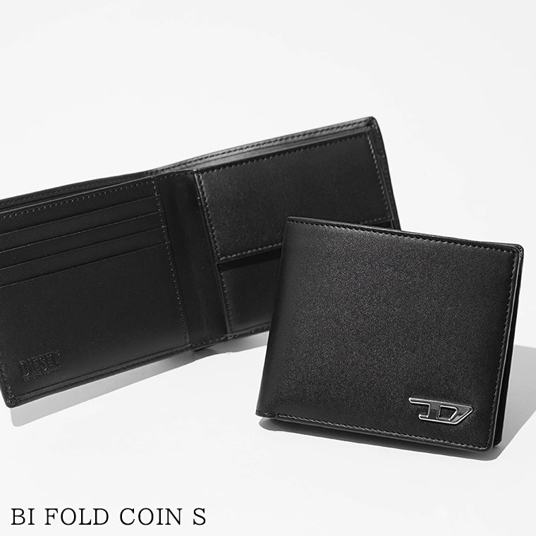 DIESEL メンズ 2つ折り財布 BI FOLD COIN S X08844 P9181 ブラック T8013