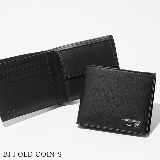 DIESEL メンズ 2つ折り財布 BI FOLD COIN S X08844 P9181 ブラック T8013