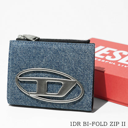 DIESEL レディース 2つ折り財布 1DR BI FOLD ZIP II X09888 P1730 ブルー H8457