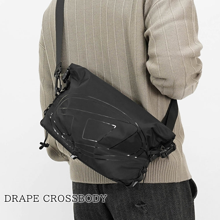 DIESEL メンズ レディース ショルダーバッグ DRAPE CROSSBODY X10046 P6333 ブラック T8013