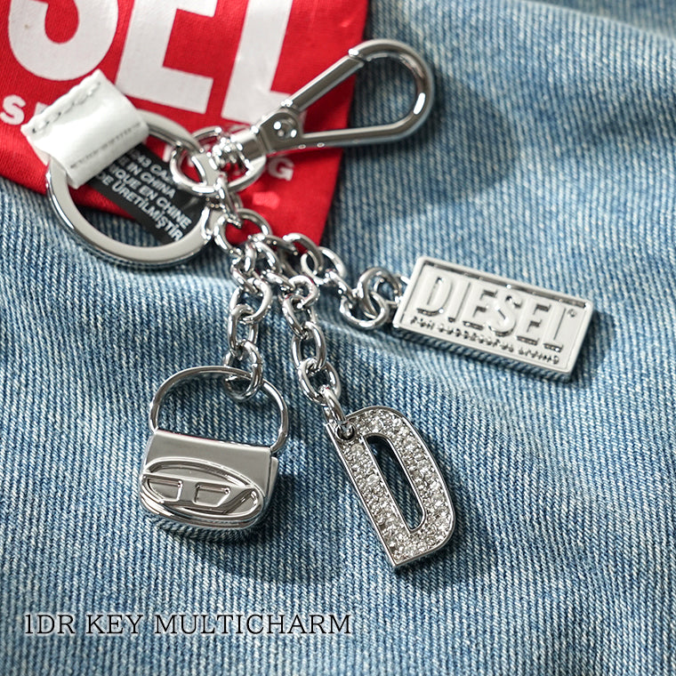 DIESEL メンズ レディース キーリング 1DR KEY MULTICHARM X10209 P6471 シルバー HA060