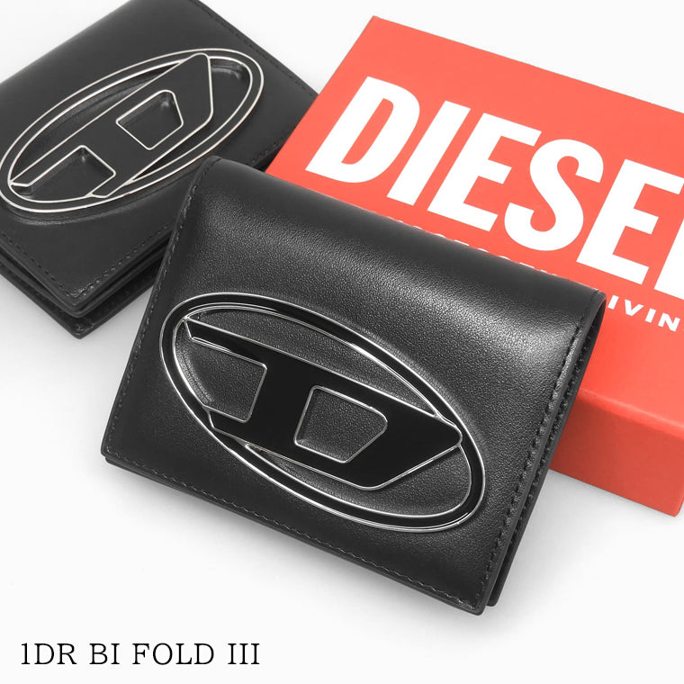 DIESEL レディース 2つ折り財布 1DR BI FOLD III X10390 PR818 ブラック T8013