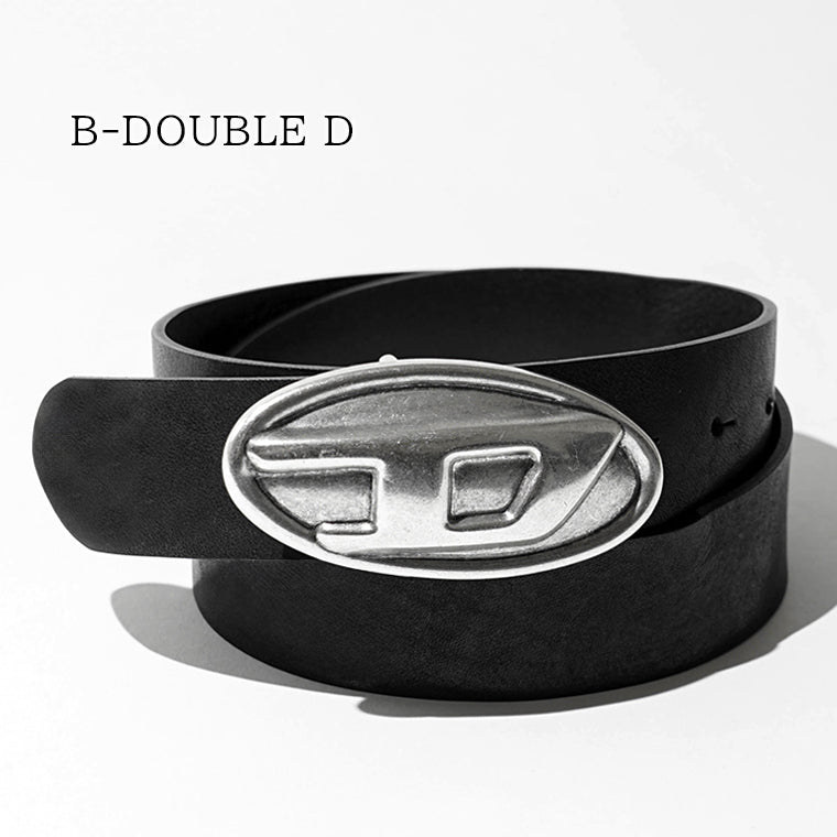 DIESEL レディース メンズ ベルト B DOUBLE D X10599 P8791 ブラック T8013
