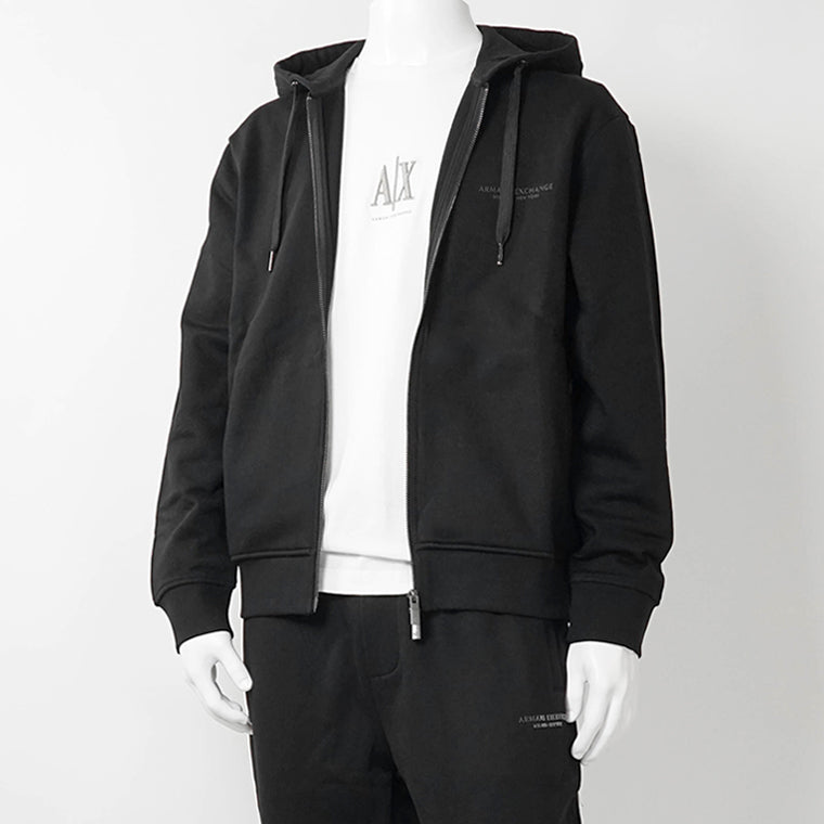 ARMANI EXCHANGE メンズ ジップアップパーカー XM001293 AF20934 BLACK ブラック UC001