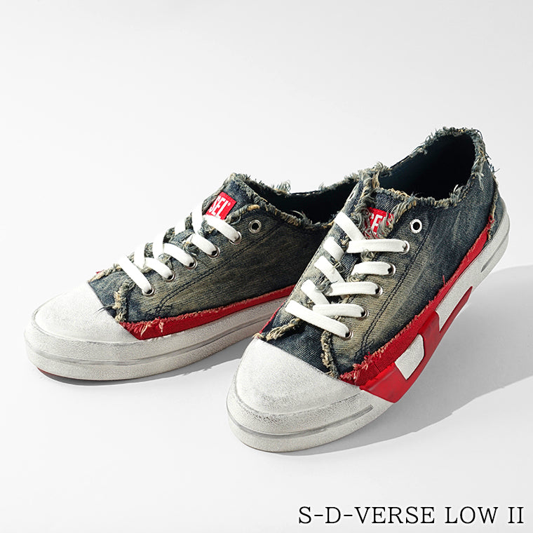 DIESEL メンズ スニーカー S D VERSE LOW II Y03722 P7521 INDIGO デニムブルー T6067