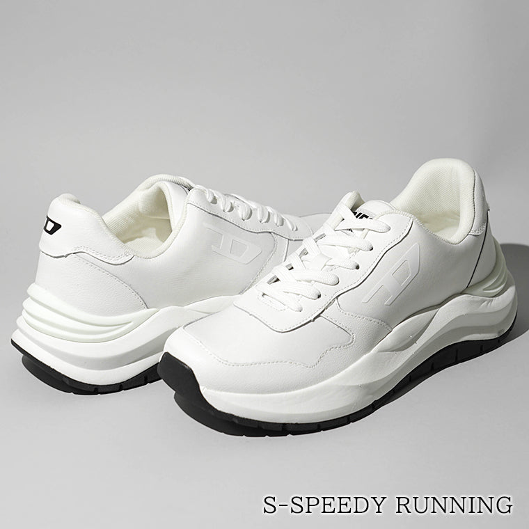 DIESEL メンズ スニーカー S SPEEDY RUNNING Y03829 P7530 BRIGHT WHITE ホワイト T1002