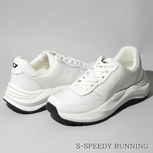 DIESEL メンズ スニーカー S SPEEDY RUNNING Y03829 P7530 BRIGHT WHITE ホワイト T1002