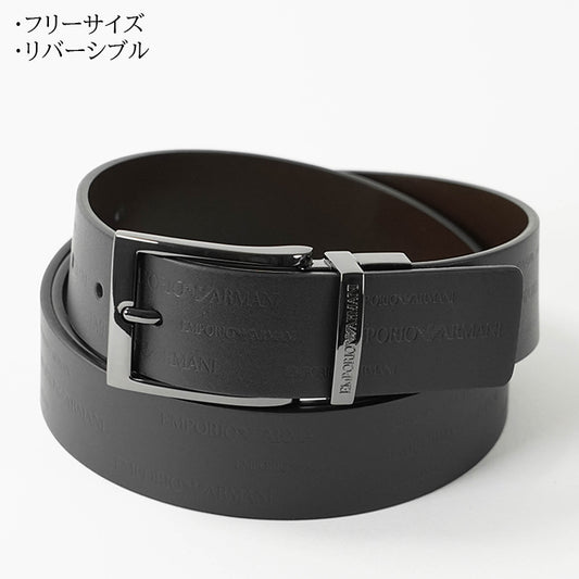 EMPORIO ARMANI メンズ ベルト Y4S426 YTU5J NERO T.MORO ブラック ブラウン 88044