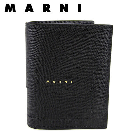MARNI レディース 2つ折り財布 PFMOQ14U07 LV520 ブラック Z360N