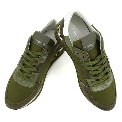 【SUMMER FINAL SALE】 PHILIPPE MODEL メンズ スニーカー TRPX LOW MAN TZLU RT12 カーキ CORDURA CAMOUFLAGE VERT