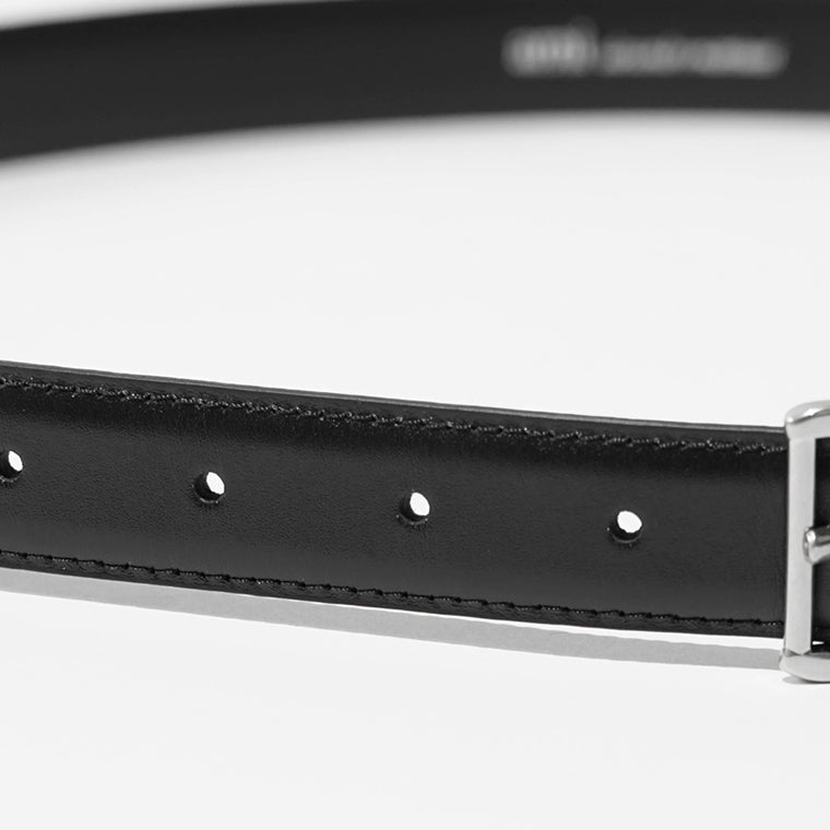 AMI メンズ ベルト UBL029 AL0104 NOIR ARGENT VIBRATED ブラック バイブレーテッドシルバー 0014