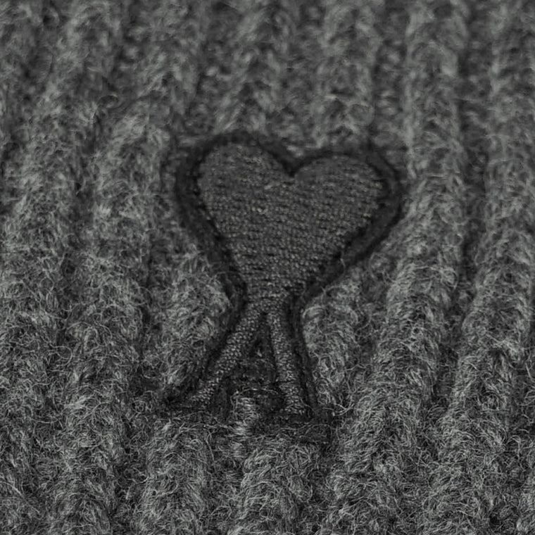 アミ AMI メンズ レディース ニットキャップ グレー オフホワイト