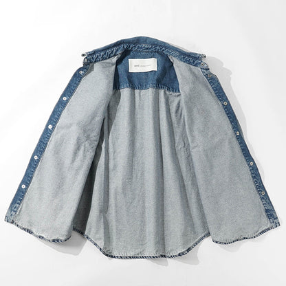 AMI メンズ デニム シャツジャケット UJK897 DE0046 BLEU USED ブルー 480