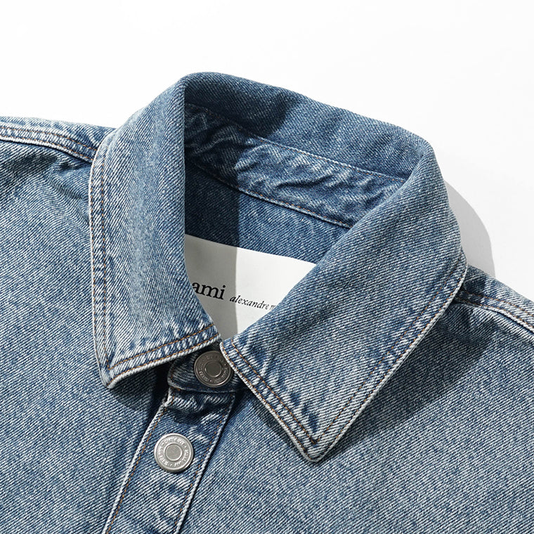AMI メンズ デニム シャツジャケット UJK897 DE0046 BLEU USED ブルー 480