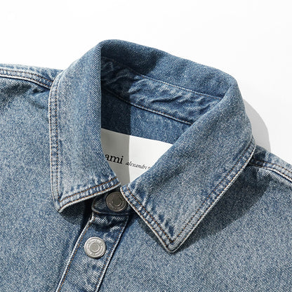 AMI メンズ デニム シャツジャケット UJK897 DE0046 BLEU USED ブルー 480