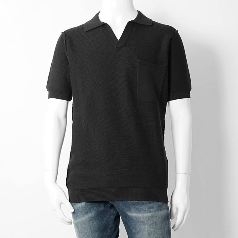 【2026SS SUMMER SALE】REPLAY メンズ ニットポロシャツ UK5150 G23774 ブラック 098