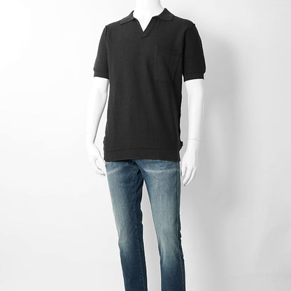 【2026SS SUMMER SALE】REPLAY メンズ ニットポロシャツ UK5150 G23774 ブラック 098