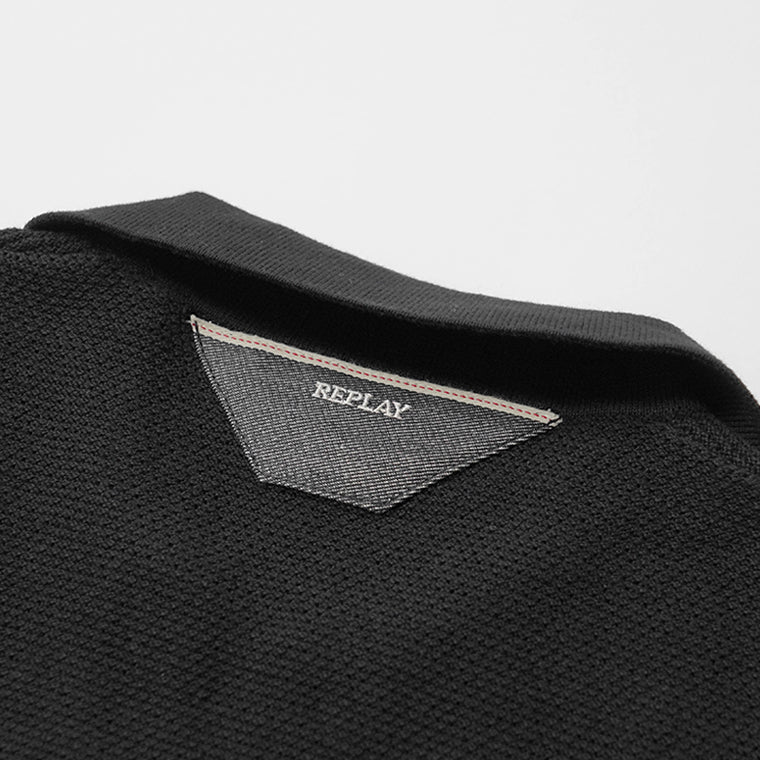 【2026SS SUMMER SALE】REPLAY メンズ ニットポロシャツ UK5150 G23774 ブラック 098