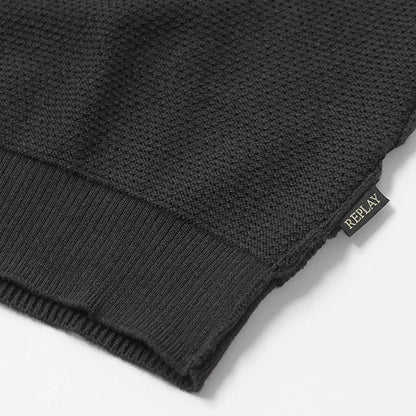 【2026SS SUMMER SALE】REPLAY メンズ ニットポロシャツ UK5150 G23774 ブラック 098