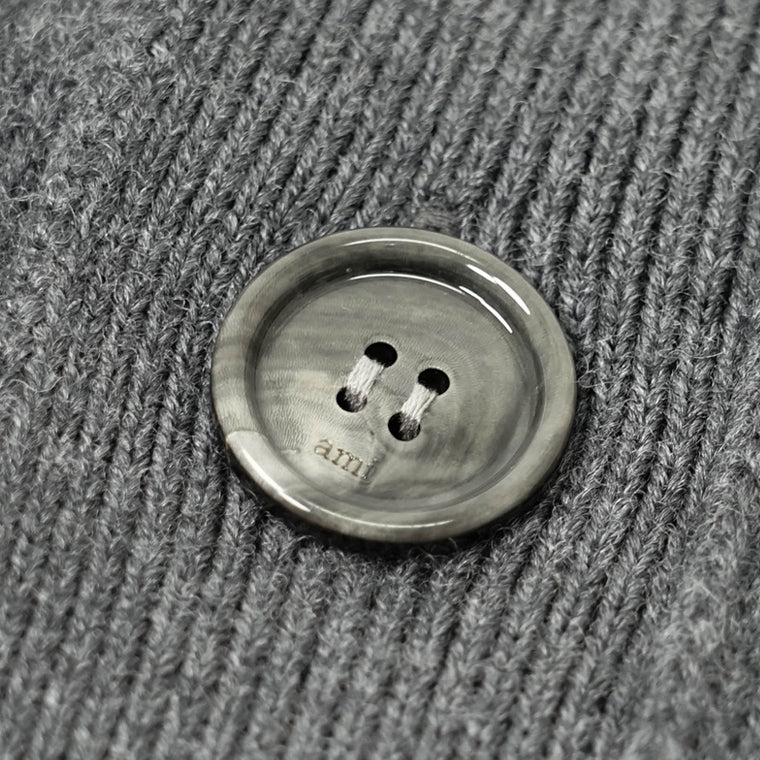 AMI レディース カーディガン UKC367 018 GRIS CHINE NOIR グレー ブラック 0504