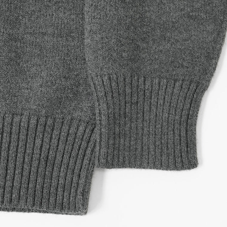 AMI メンズ カーディガン UKC367 018 GRIS CHINE NOIR グレー ブラック 0504