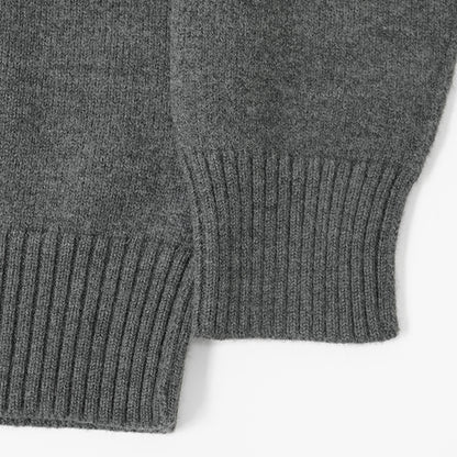 AMI メンズ カーディガン UKC367 018 GRIS CHINE NOIR グレー ブラック 0504