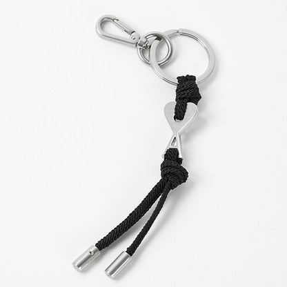 AMI メンズ レディース キーリング AMI DE COEUR UKR335 HW0022 BLACK VIBRATED SILVER ブラック シルバー 0014