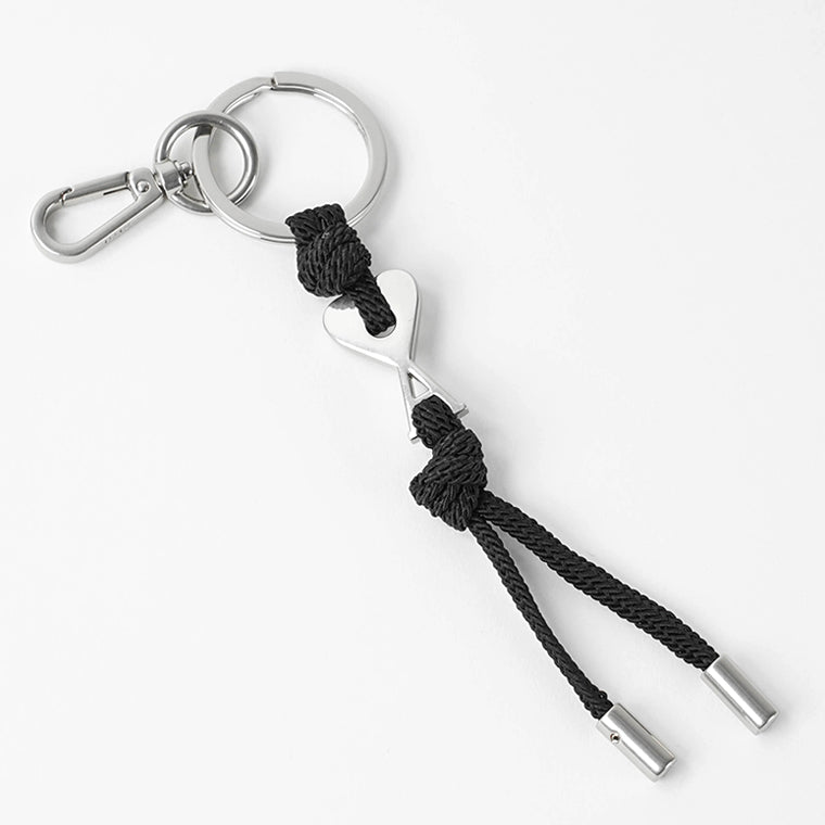 AMI メンズ レディース キーリング AMI DE COEUR UKR335 HW0022 BLACK VIBRATED SILVER ブラック シルバー 0014