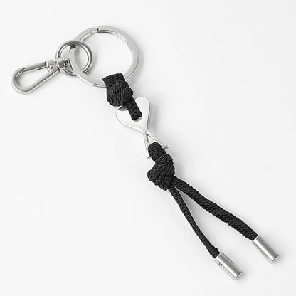 AMI メンズ レディース キーリング AMI DE COEUR UKR335 HW0022 BLACK VIBRATED SILVER ブラック シルバー 0014
