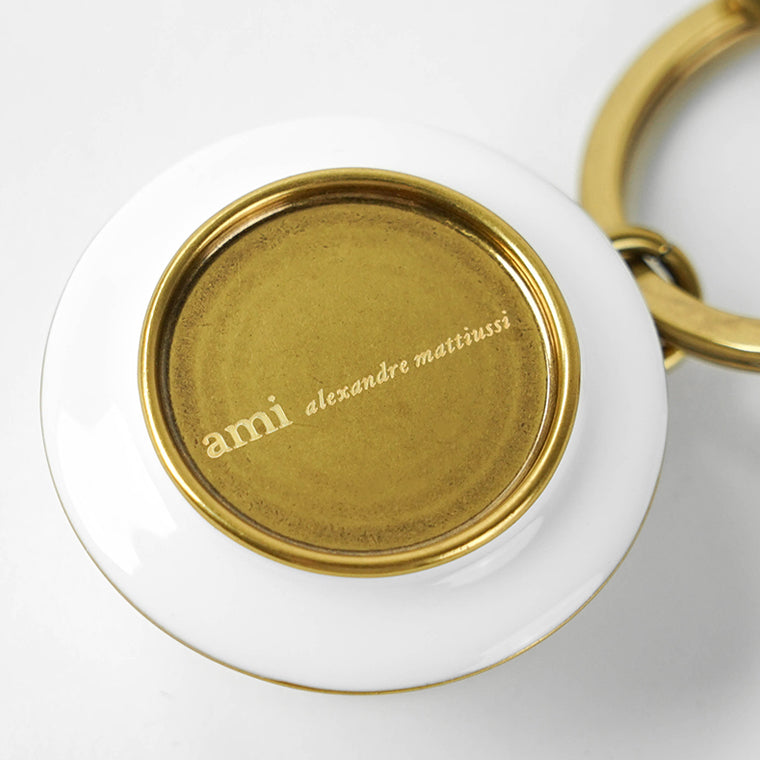 AMI メンズ レディース キーリング AMI DE COEUR COFFEE CUP KEYRING UKR346 HW0014 エクリュ ブラウン A140