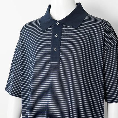 【2026SS SUMMER SALE】AMI メンズ ポロシャツ AMI DE COEUR POLO UPL422 JE0212 ENCRE BLANC ネイビー ホワイト A044