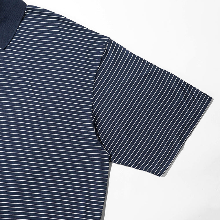 【2026SS SUMMER SALE】AMI メンズ ポロシャツ AMI DE COEUR POLO UPL422 JE0212 ENCRE BLANC ネイビー ホワイト A044