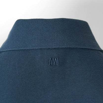 【2026SS SUMMER SALE】AMI メンズ ポロシャツ AMI DE COEUR KNITTED PATCH POLO UPL428 JE0221 2カラー