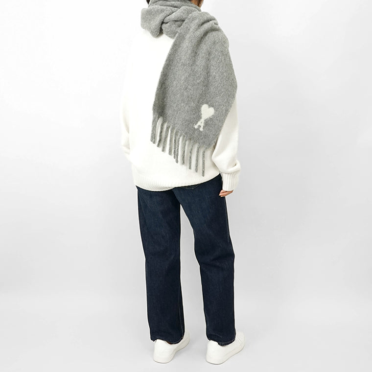 AMI レディース メンズ マフラー AMI DE COEUR USF673 AW0004 GRIS グレー 050