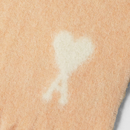 AMI レディース メンズ マフラー AMI DE COEUR USF673 AW0004 GRIS グレー 050 POUDRE ピンク 680