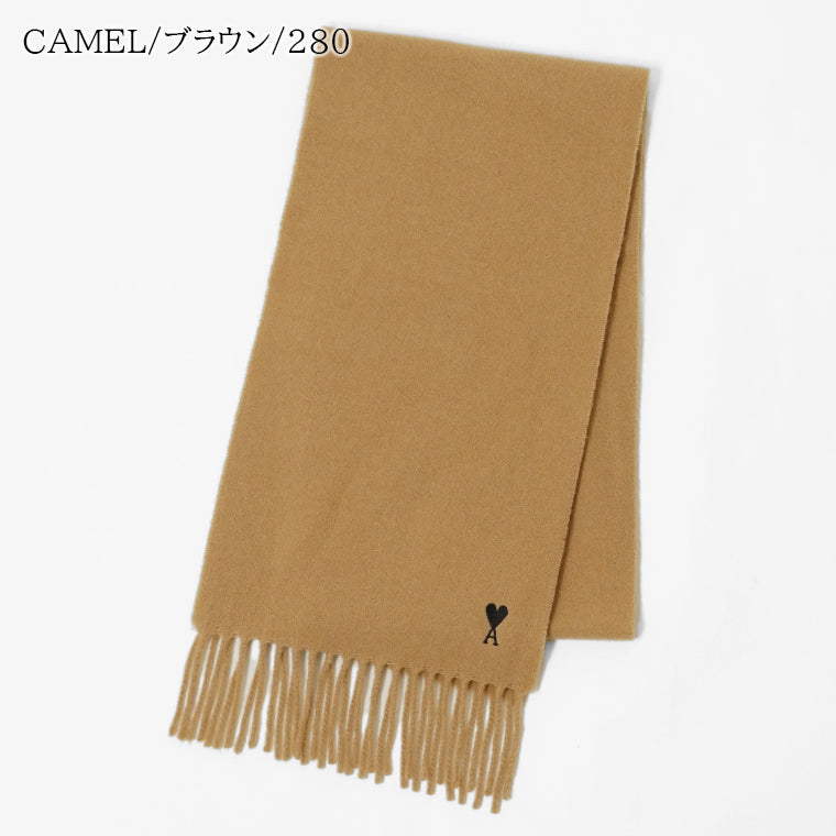 AMI メンズ レディース マフラー USF677 334 GRIS グレー 050 CAMEL ブラウン 280