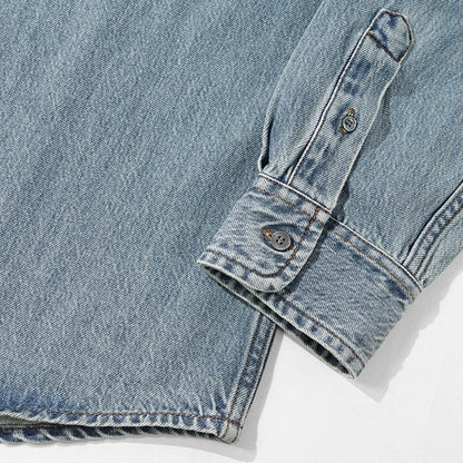 AMI メンズ デニムシャツ USH786 DE0056 BLEU USED ブルー 480