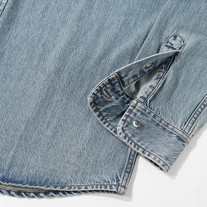 AMI メンズ デニムシャツ USH786 DE0056 BLEU USED ブルー 480