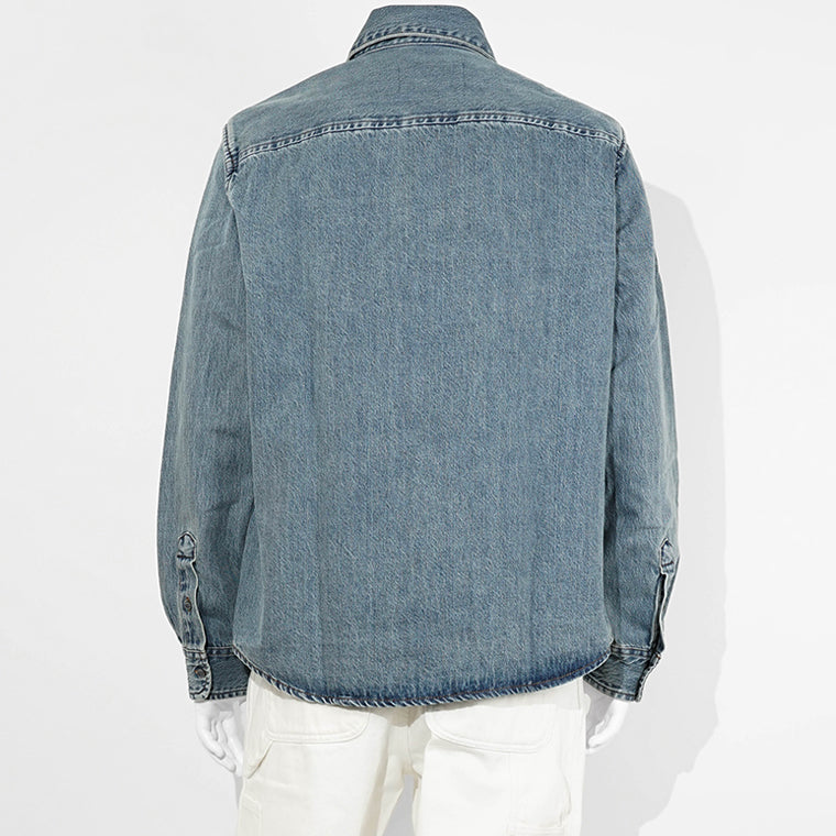 AMI メンズ デニムシャツ USH786 DE0056 BLEU USED ブルー 480
