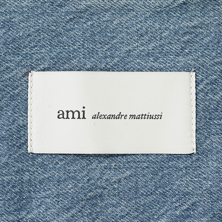 AMI メンズ デニムシャツ USH786 DE0056 BLEU USED ブルー 480