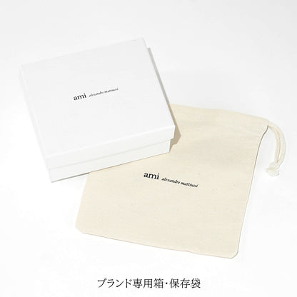 AMI メンズ レディース 2つ折り財布 USL201 AL0052 NOIR ブラック 001