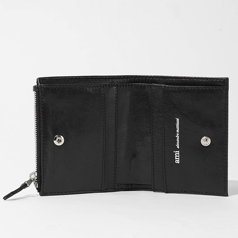 AMI メンズ レディース 2つ折り財布 USL201 AL0052 NOIR ブラック 001