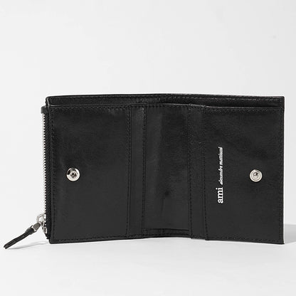 AMI メンズ レディース 2つ折り財布 USL201 AL0052 NOIR ブラック 001