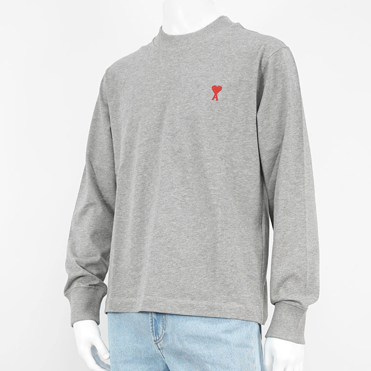 アミ AMI メンズ 長袖Tシャツ グレー – WORLDCLUB1989